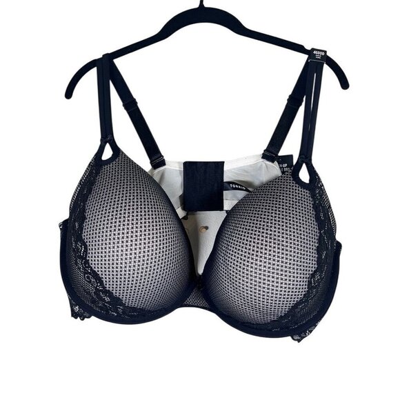 torrid Other - Torrid Bra Floral 46DDD Black Sexy Lace Plunge Push Up Neutral Feminine Staple